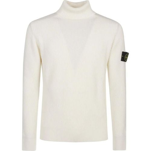 Turtle Neck Sweater White - Größe M - Stone Island - Modalova