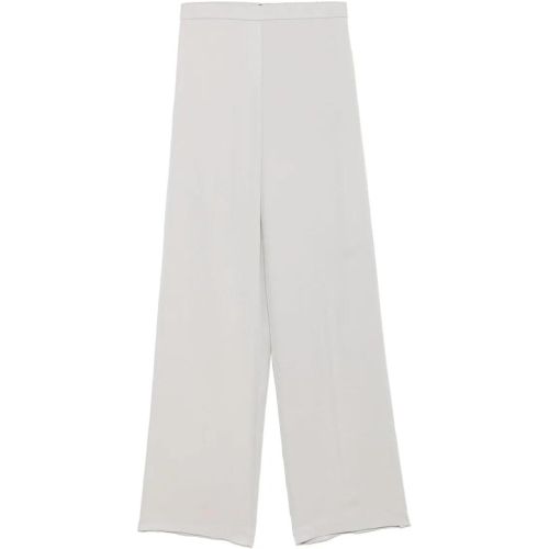 Wide-Leg Trousers In Light Grey Silk - Größe M - Theory - Modalova