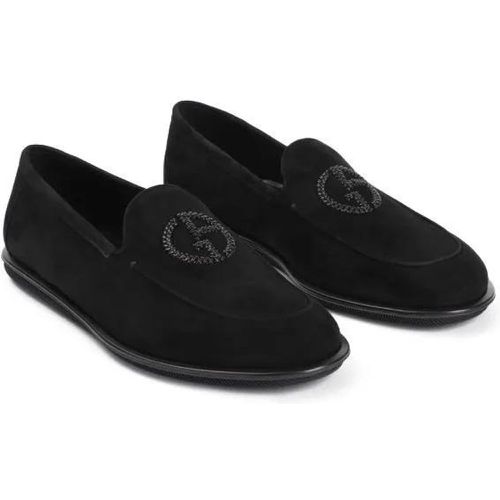 Loafer - Black Goat Leather Slip-On Mules - Gr. 10 - in - für Damen - Giorgio Armani - Modalova