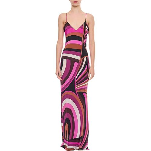 Crepe De Chine Long Dress - Größe 42 - Pucci - Modalova