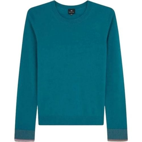 Pull m�rinos col rond vert Rayures poignets W2R - Größe L - Paul Smith - Modalova