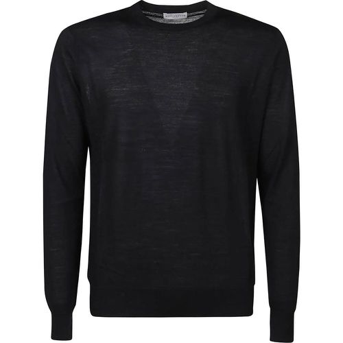 Basolan Plain Round Neck Sweater Black - Größe 48 - Ballantyne - Modalova