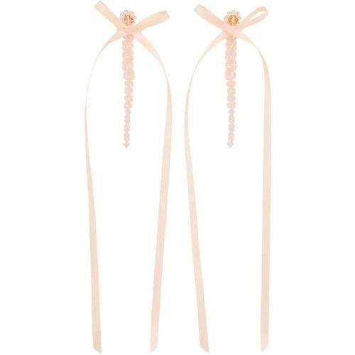 Ohrringe - Bow Ribbon Drip Earrings - Gr. unisize - in Rosa - für Damen - Simone Rocha - Modalova