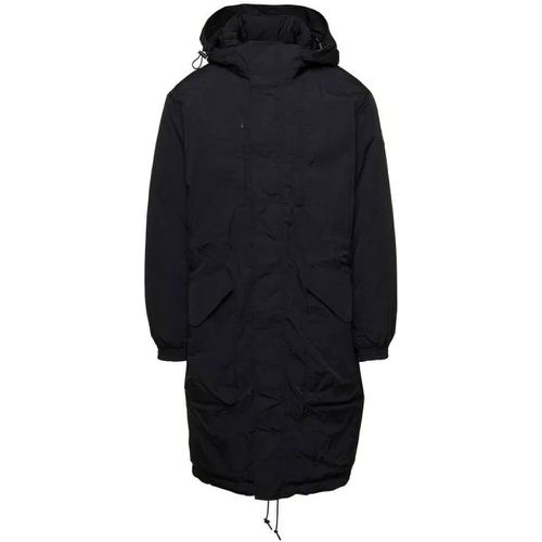 Rengo' Black Hooded Parka Jacket With Logo Patch - Größe 2 - black - Tatras - Modalova