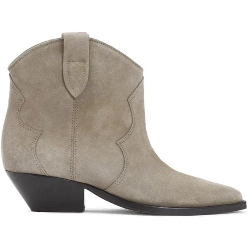 Stiefel - Taupe Calf Velvet Leather Dewina Boots - Gr. 37 (EU) - in - für Damen - Isabel marant - Modalova