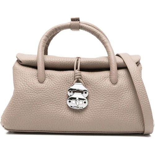 Shopper - Taupe Grey Calf Leather Handbag - Gr. unisize - in Rosa - für Damen - Zanellato - Modalova