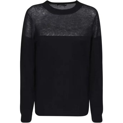 Mesh Shoulders Sweater - Größe 40 - black - Fabiana Filippi - Modalova