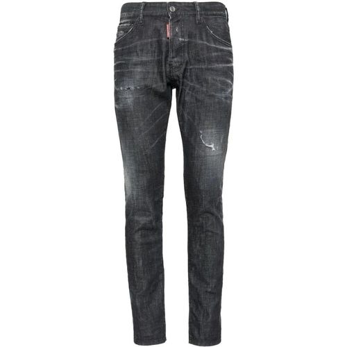 Black Cotton Denim - Größe 46 - Dsquared2 - Modalova