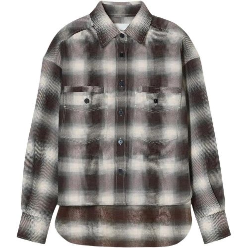 Cropped Front Oversized Shirt Blouses Multi - Größe S - closed - Modalova