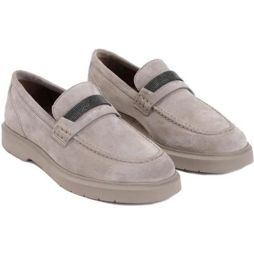 Loafer - Grey Leather Loafers - Gr. 40 (EU) - in - für Damen - BRUNELLO CUCINELLI - Modalova