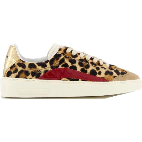 Low-Top Sneaker - Dames Rider Sneaker Beige/Leo - Gr. 37 (EU) - in - für Damen - Dsquared2 - Modalova