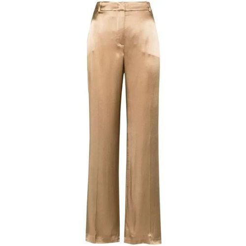 Golden Satin Trousers - Größe 42 - alberta ferretti - Modalova