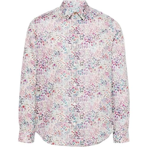 White/Multicolour Floral Slim Fit Shirt - Größe M - Paul Smith - Modalova