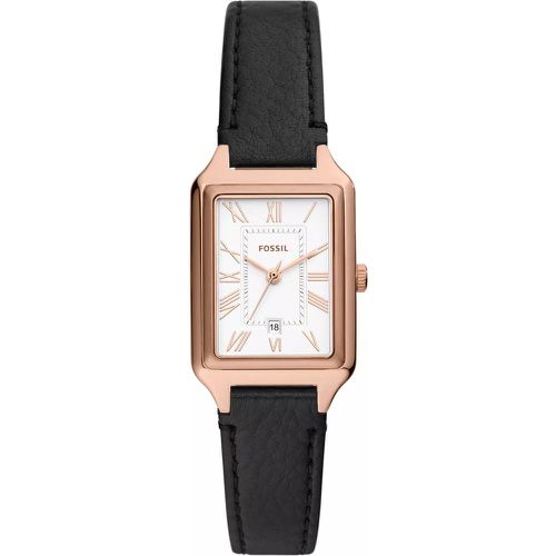 Uhr - Raquel Three-Hand Date LiteHide™ Leather Watch - Gr. unisize - in Schwarz - für Damen - Fossil - Modalova