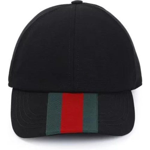 Mützen - New Winter Web Black Wool Hat - Gr. S - in - für Damen - Gucci - Modalova