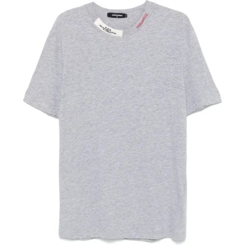 Light Grey Mã©Lange Jersey T-Shirt - Größe L - Dsquared2 - Modalova