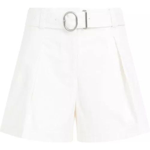 Mid Waist Optic White Cotton Shorts - Größe 34 - Jil Sander - Modalova