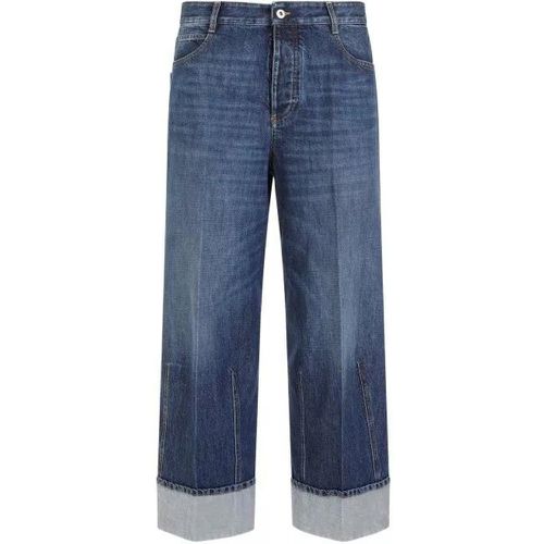 Mid Blue Cotton Denim Pants - Größe 46 - blue - Bottega Veneta - Modalova