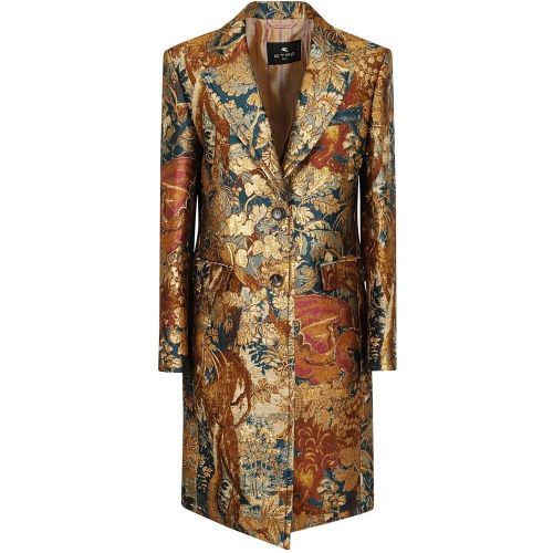 Multicolored Jacquard Fabric Blazer - Größe 38 - ETRO - Modalova