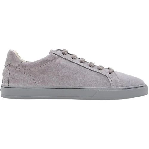 Low-Top Sneaker - Grey Suede Leather Sneakers - Gr. 10 - in - für Damen - TOD'S - Modalova