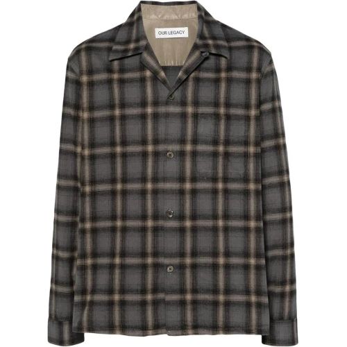 Medium Grey Cotton Flannel Logo Shirt - Größe 52 - Our Legacy - Modalova