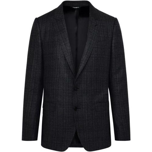 Blazer In Grey Virgin Wool - Größe 48 - gray - Dolce&Gabbana - Modalova