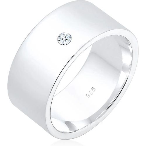 Ringe - Ring Bandring Basic Diamant (0.03 ct.) 925 Silber - Gr. 56 MM - in Silber - für Damen - Elli - Modalova