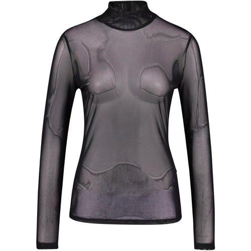 Transparentes Langarmshirt aus Mesh 47701858451802 - Größe 44 - black - Vera Mont - Modalova