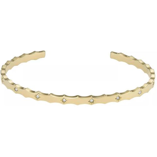 Armband - Sadie Scalloped Edge Stainless Steel Cuff Bracelet - Gr. M - in Silber - für Damen - Fossil - Modalova