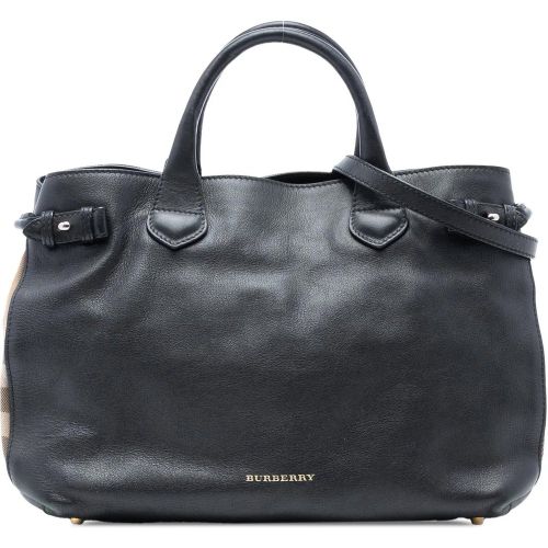 Hobo Bags - Medium Leather and House Check Banner Satchel - Gr. unisize - in - für Damen - Burberry - Modalova