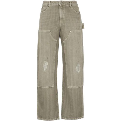 Olive Green Cotton Trousers - Größe 46 - Golden Goose - Modalova