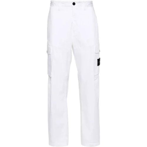 Straight-Leg Cotton Trousers - Größe 31 - white - Stone Island - Modalova