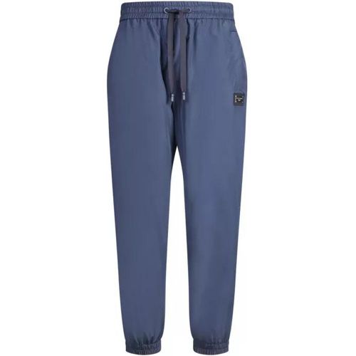 Track Pants With Elasticated Drawstring And Tapere - Größe 48 - blau - Dolce&Gabbana - Modalova
