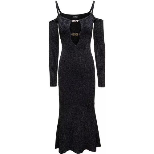 Dpm31 Bis Rib Lurex F14 Dress - Größe M - black - Versace Jeans Couture - Modalova
