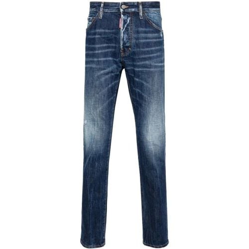 Indigo Blue Cotton Jeans - Größe 46 - Dsquared2 - Modalova