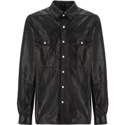Black Leather Jacket - Größe 48 - black - Rick Owens - Modalova