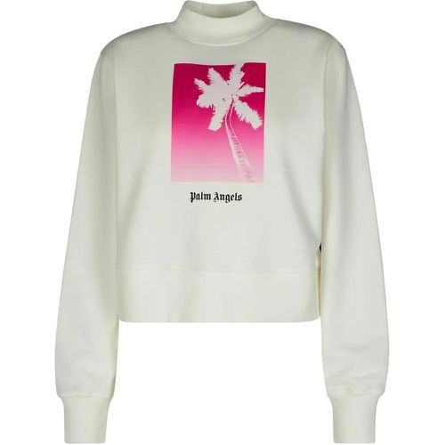 Solarized' White Cotton Sweatshirt - Größe L - weiß - Palm Angels - Modalova