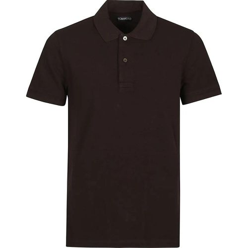 Tennis Piquet Polo Shirt Brown - Größe 50 - Tom Ford - Modalova