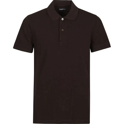 Tennis Piquet Polo Shirt Brown - Größe 54 - Tom Ford - Modalova