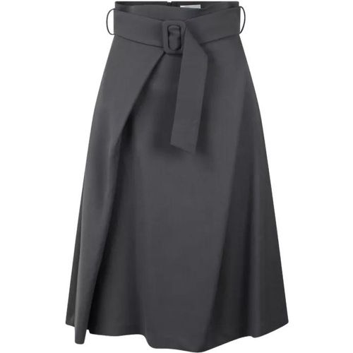 Belted Midi Skirt - Größe XS - gray - P.A.R.O.S.H. - Modalova