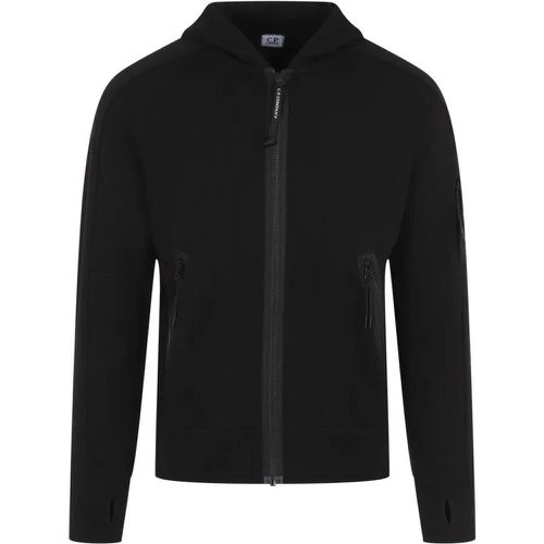 Black Cotton Hoodie - Größe L - schwarz - CP Company - Modalova