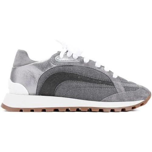 Sneakers - Grey Leather Sneakers - Gr. 36 (EU) - in - für Damen - BRUNELLO CUCINELLI - Modalova