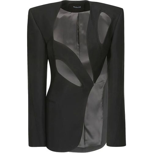 Jacket With Side Fastening And Cut Out Detail - Größe 38 - Mugler - Modalova