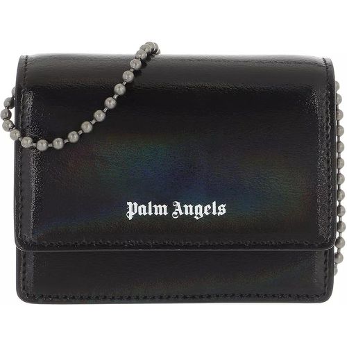 Portemonnaies - Holographic Flap Wallet&Chain Black Whit - Gr. unisize - in - für Damen - Palm Angels - Modalova