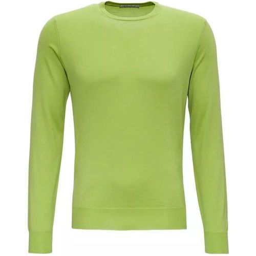 Green Long Sleeved Wool And Silk Sweater - Größe 54 - green - Gaudenzi - Modalova
