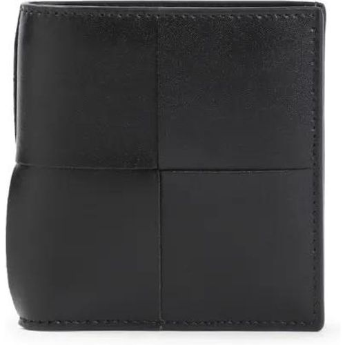 Portemonnaies - Black Calf Leather Cassette Bifold Wallet - Gr. unisize - in - für Damen - Bottega Veneta - Modalova