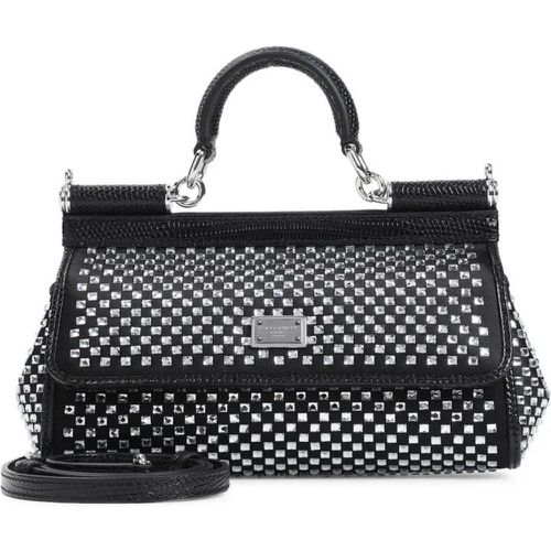 Shopper - Black Crytal Details Handbag - Gr. unisize - in - für Damen - Dolce&Gabbana - Modalova