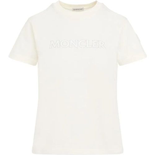 White Cotton T-Shirt - Größe M - weiß - Moncler - Modalova