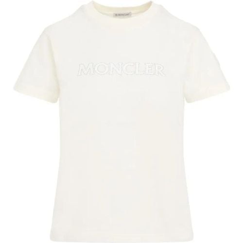 White Cotton T-Shirt - Größe XS - Moncler - Modalova