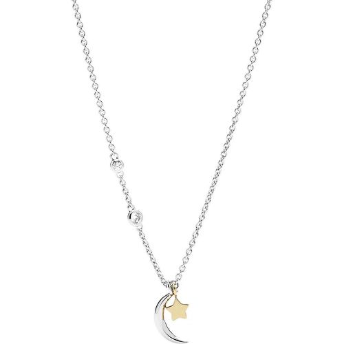 Halskette - Elliott Star And Crescent Moon Necklace Sterling - Gr. unisize - in Mehrfarbig - für Damen - Fossil - Modalova